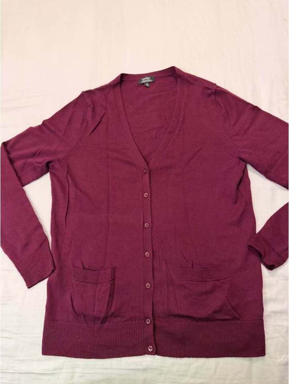 Lord & Taylor 100% Merino Wool Cardigan Womens Size Large Used Like New $30